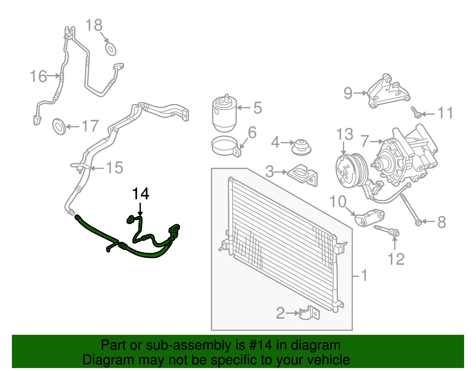 2005-2008 Jaguar S-Type Hose & Tube Assembly XR854250 | OEM