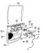 7JS07TX7AB - Interior Trim: Rear Door Trim Panel, Left for Mopar Image