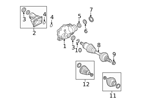 Carrier & Front Axles for 2006 BMW X3 #0