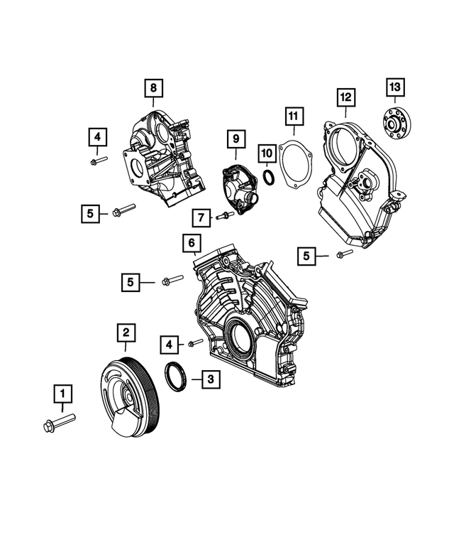 « 68289934AA –  : Boîtier De Chaîne Couv, Côté Supérieur Gauche pour Mopar Image »