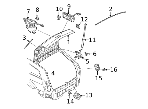 Gate & Hardware for 2007 Dodge Magnum #0