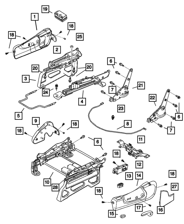 ZH791D5AA - Interior Trim: Seat Adjuster Shield, Left for Mopar Image