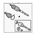 4342001090 - Front Drive Axle: Cv Axle Assembly for Toyota: Matrix Image