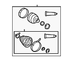 442812251 - Front Drive Axle: Boot Kit for Toyota: Celica, Matrix, MR2 Spyder, Prius Image
