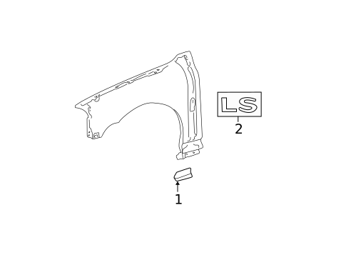 Exterior Trim - Fender for 2004 Lincoln LS #0