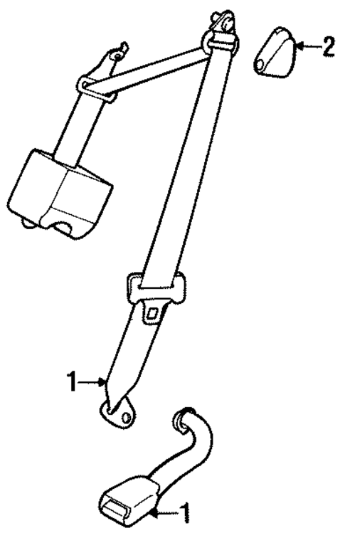 Seat Belt for 1996 Mitsubishi Eclipse #1