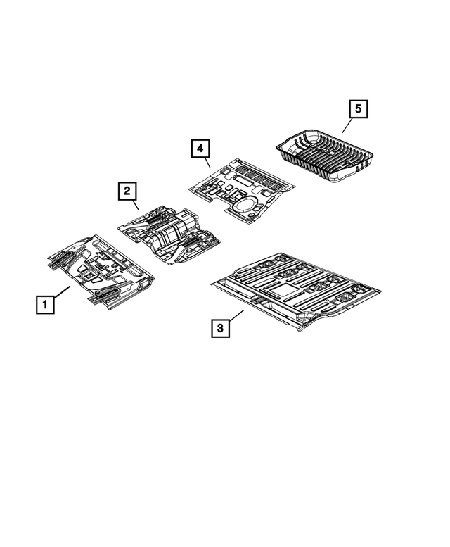 68227602AB - Body Sheet Metal Except Doors: Floor Pan for Mopar Image