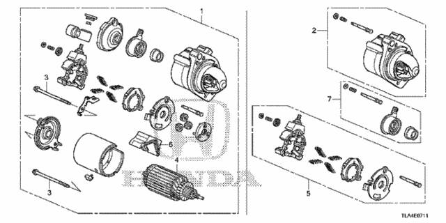 Starter Motor (Mitsuba) (2.4L) for 2019 Honda CR-V #0