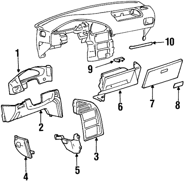 F6XZ15A563AA - : Glove Box Latch for Ford Image
