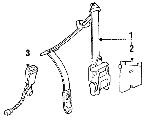 Front Seat Belts for 1995 Honda Civic del Sol #0