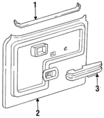 F4TZ3527406AAK - Body: Rear Door Trim for Ford: F-250, F-250 HD, F-350 Image