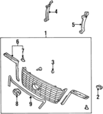 5310050100 - Body: Grille Assembly for Lexus: LS400 Image