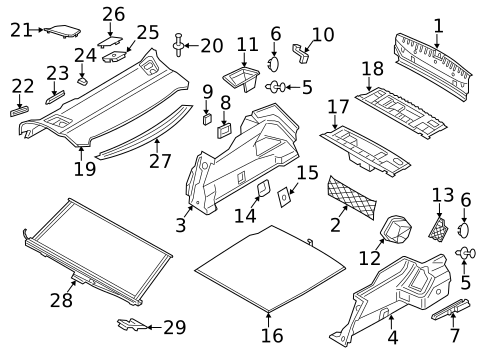 Interior Trim - Rear Body for 2015 BMW 650i Gran Coupe #0