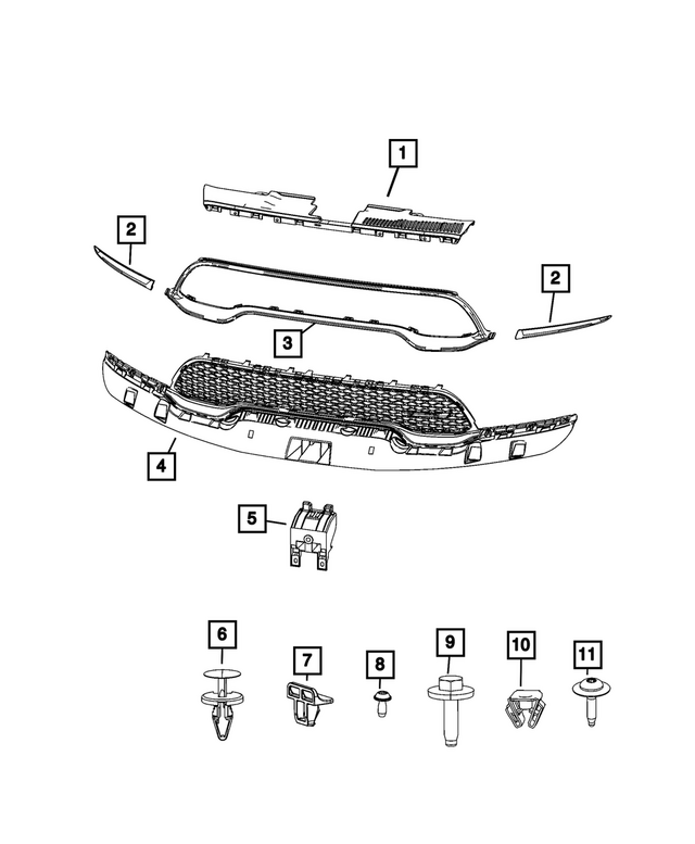6UZ38DX8AA - Exterior Ornamentation: Grille Surround for Mopar Image