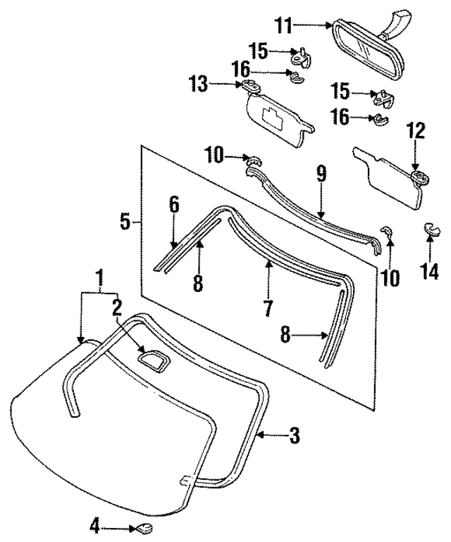 FD0369270C02 - : Sun-Visor for Mazda Image