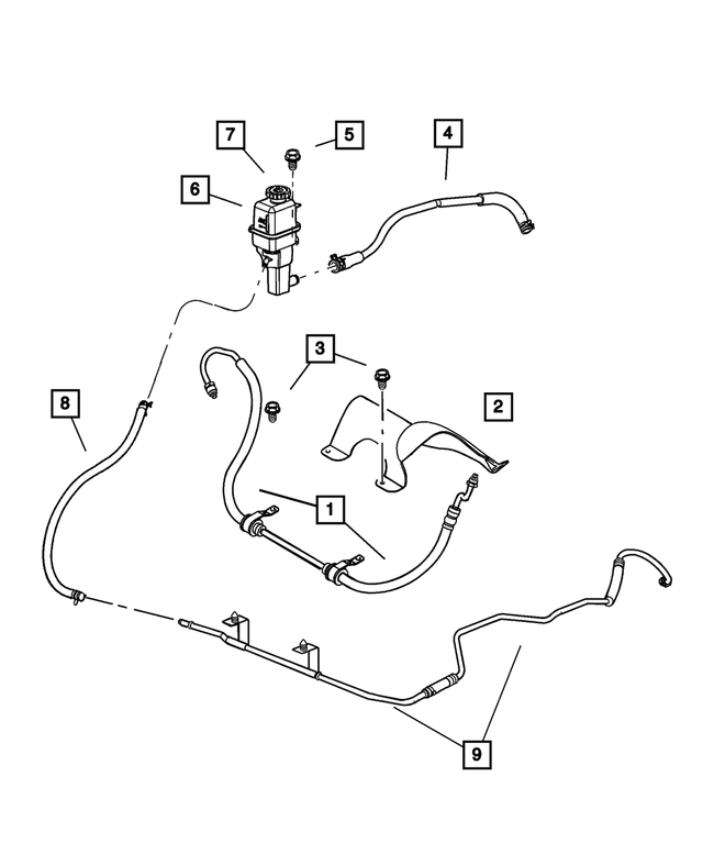 4764719AC - Steering: Power Steering Pressure Hose for Mopar Image image
