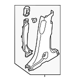 858354Z000NBC - Body: Lower Center Pillar Trim for Hyundai: Santa Fe Sport Image
