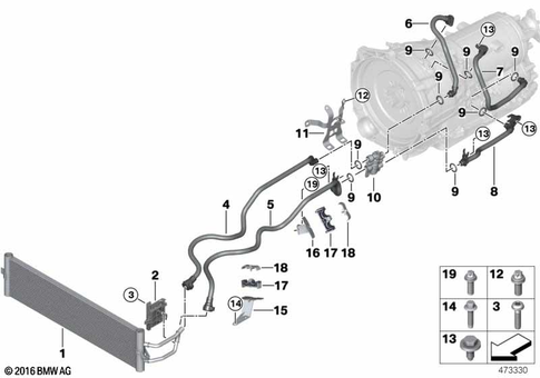 Oil Cooler / Circuits for 2016 BMW 740eX #0