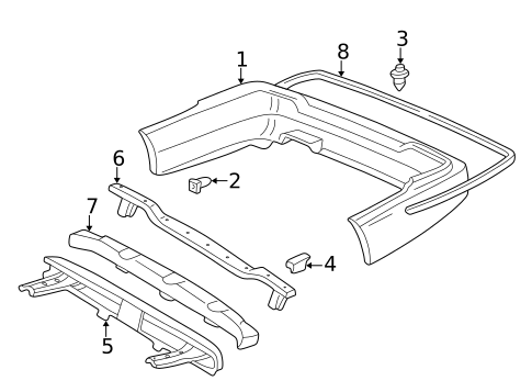 Bumper & Components - Rear for 1998 Acura RL #0