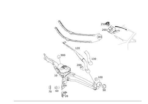 Windshield Wiper for 2013 Mercedes-Benz GLK350 #0