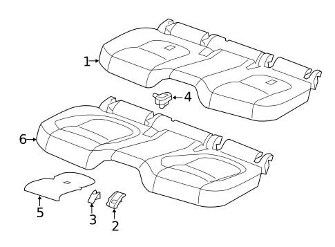 Rear Seat Components for 2020 Jaguar E-Pace #1
