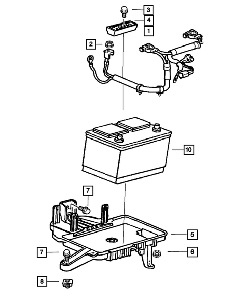 Battery Tray and Cables for 2002 Jeep Grand Cherokee #0