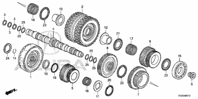 AT Secondary Shaft - Clutch (Low/2nd-5th) (6AT) for 2015 Acura RLX #0