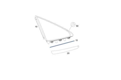 Rear-Side Window for 2021 Mercedes-Benz AMG GT 63 #0