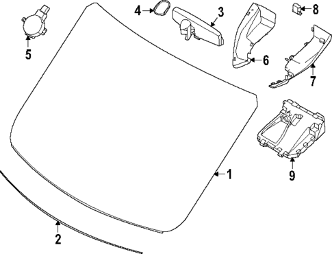 Glass - Windshield for 2025 Ford E-Transit #0