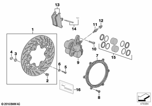 7119904115 - Brakes: Wave Washer - 8.4X15-zns3 for BMW-Motorrad Image