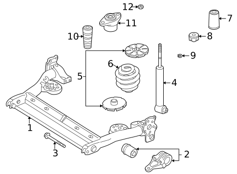 Rear Suspension for 2001 Volkswagen Passat #2