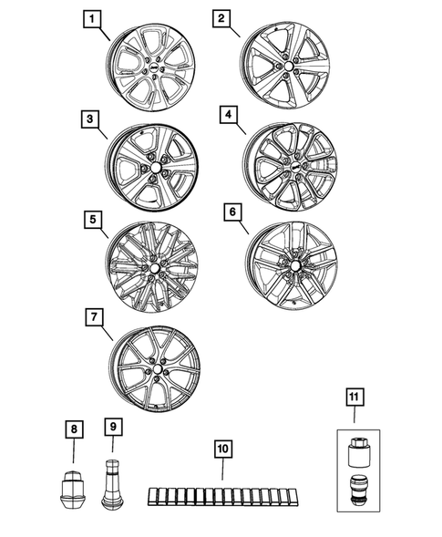 Wheels, Tires and Hardware for 2017 Jeep Grand Cherokee #0