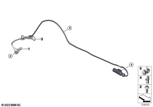 34527914232 - Brakes: Wheel Speed Sensor -  for BMW-Motorrad Image