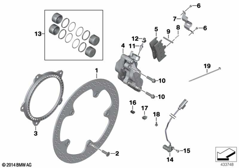 Front Wheel Brake for 2010 BMW-Motorrad R 1200 R #2