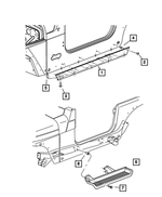5GG78AJ7AF - Exterior Ornamentation: Body Side Sill, Right for Mopar Image