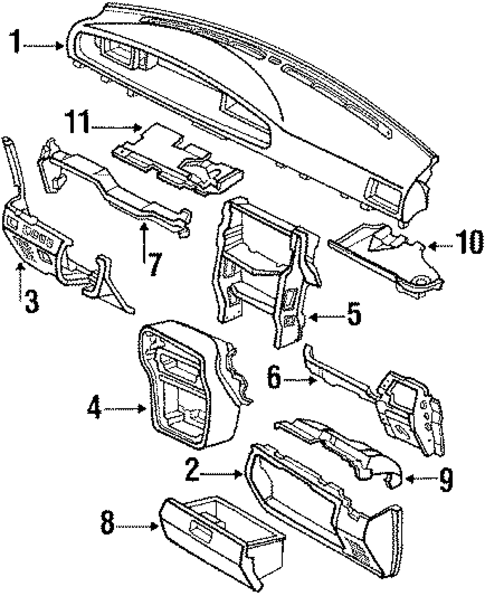 Instrument Panel for 1992 Mazda MX-6 #0