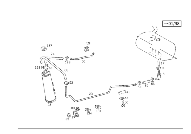1294762826 - : Hose for Mercedes-Benz Image