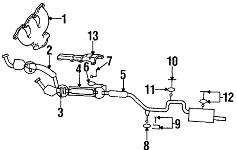 Exhaust Manifold for 1994 Mercury Sable #0