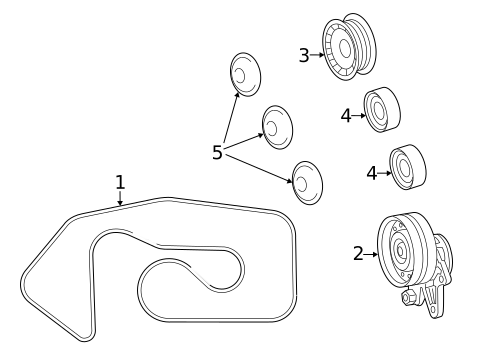 Accessory Drive Belt System Components for 2011 Mercedes-Benz SL 65 AMG&reg; #0