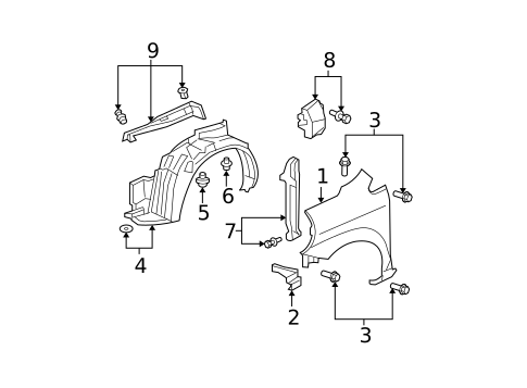 Fender & Components for 2008 Honda Fit #0