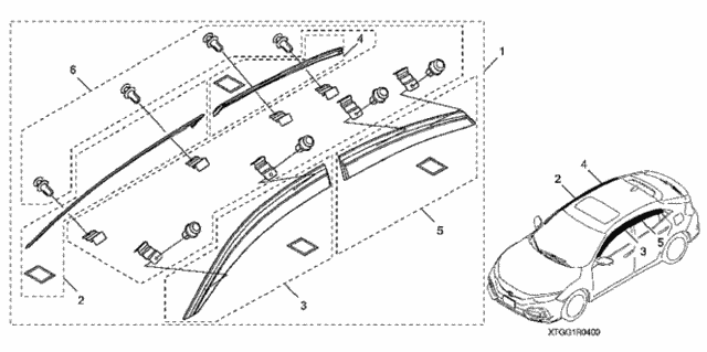 Door Visor for 2017 Honda Civic #0