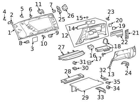 Interior Trim - Quarter Panels for 2007 Toyota 4Runner #0