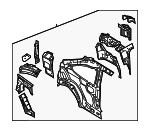 8S4Z6327790B - Body: Inner Quarter Panel for Ford Image