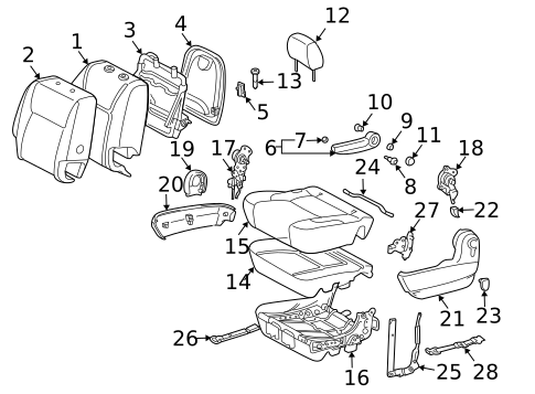 Rear Seat Components for 2005 Toyota Sienna #2