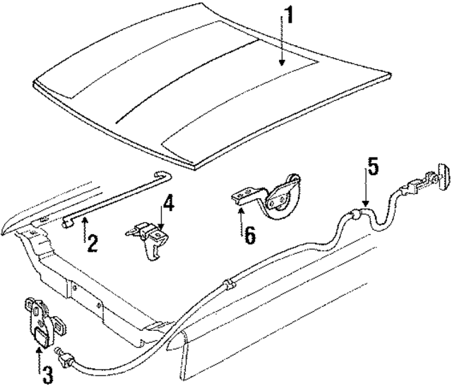 E83Z16612A - Body: Hood for Ford: Tempo | Mercury: Topaz Image