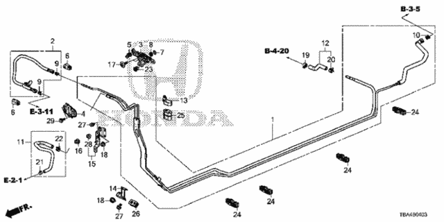 Fuel Pipe (2.0L) (KA/KC) for 2016 Honda Civic #0