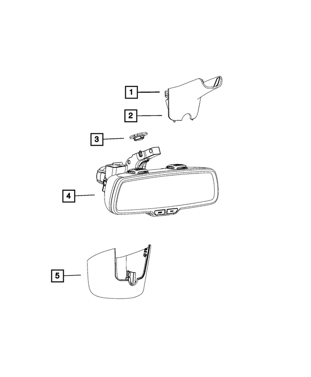 68358111AA - : Inside Rear View Mirror for Mopar Image
