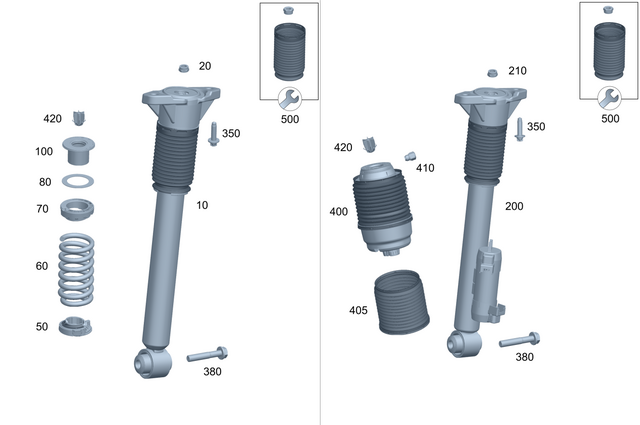 1673201503 - : Exchange Shock Absorber for Mercedes-Benz Image