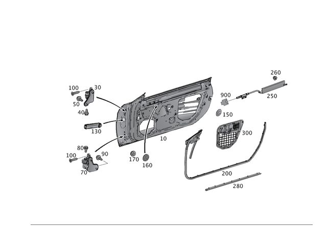 149900901 - Front Doors: Hexagonal Head Screw for Mercedes-Benz: 250, 300S, S350, S400, S500, S550, S600, S63 AMG, SL500, SL55 AMG, SL65 AMG, SLC300, SLC43 AMG, SLK250, SLK280, SLK300, SLK350, SLK55 AMG Image image