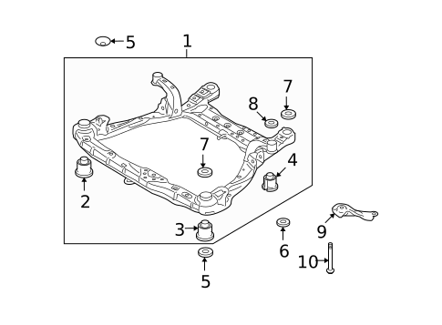 Suspension Mounting for 2008 Hyundai Azera #0